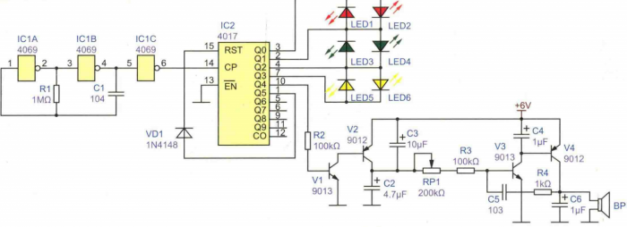 聲光音響模擬器電路