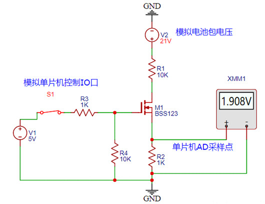 電池包 檢測電路 NMOS管