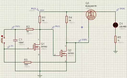 單按鍵開關機電路